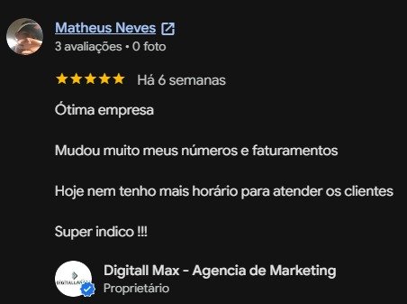 Avaliação de cliente 4 no Google